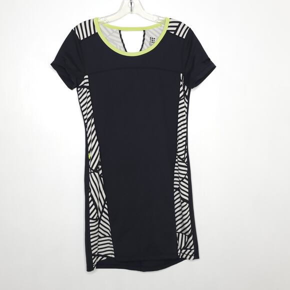 Title Nine Dream Overdrive Dress Stretch Athleisure Geometric Black Women XS - Picture 10 of 13